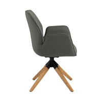 Sedia con braccioli Ann con gambe in legno