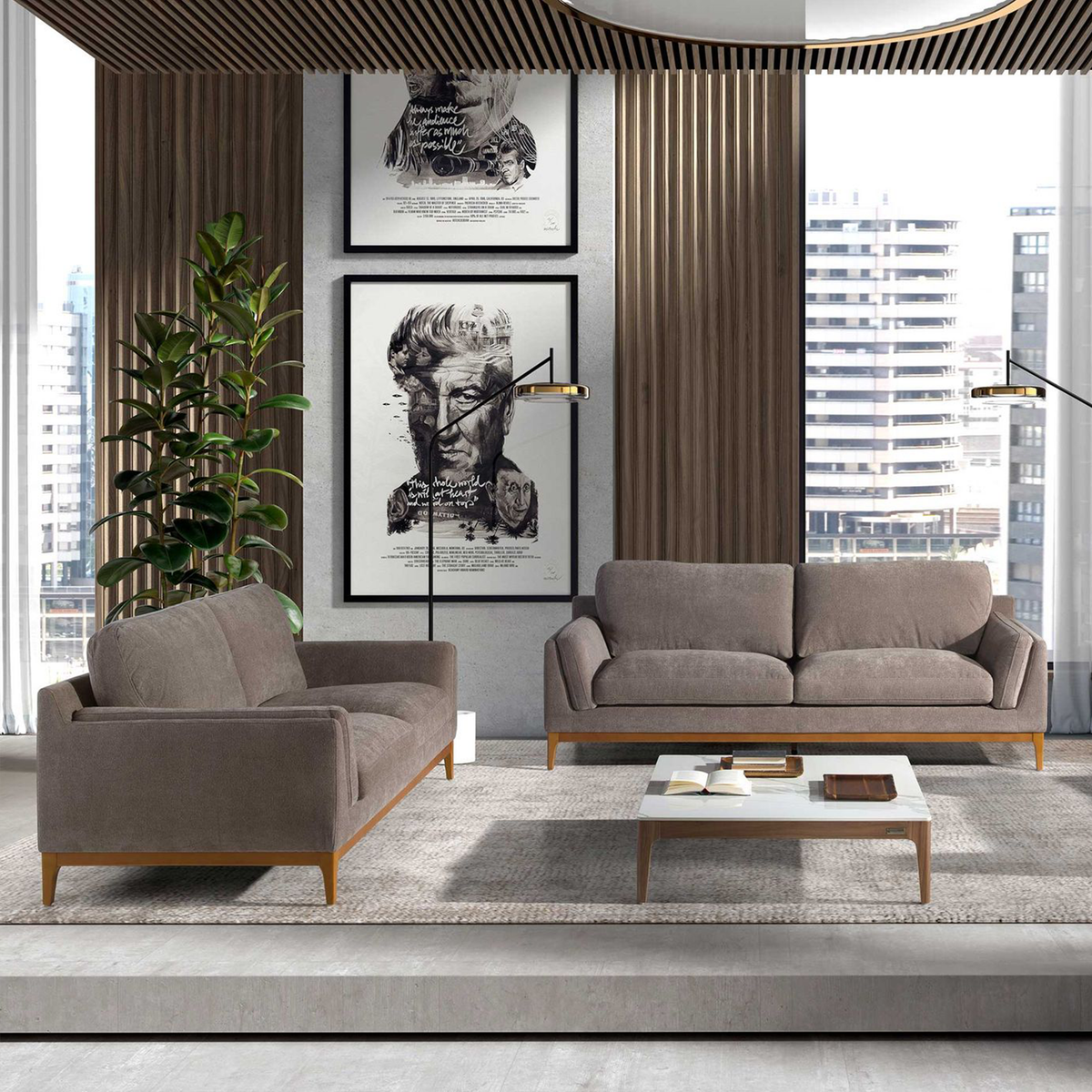 Divano Aaron Salotto Comodo |3 Posti, Design Moderno – WOLFEM