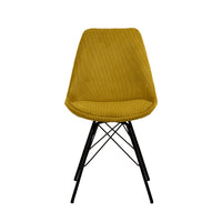 Sedia Lisbon in velluto a coste