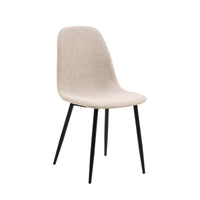 Sedia Calla gambe in metallo nero