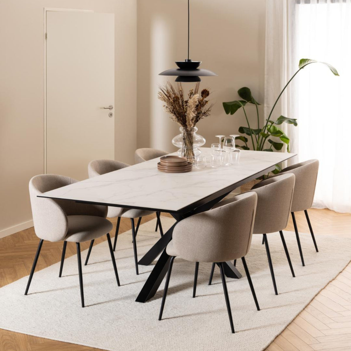 Sedia con braccioli Rebecca