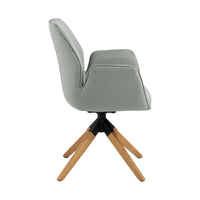 Sedia con braccioli Ann con gambe in legno