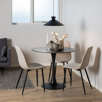 Sedia Calla gambe in metallo nero