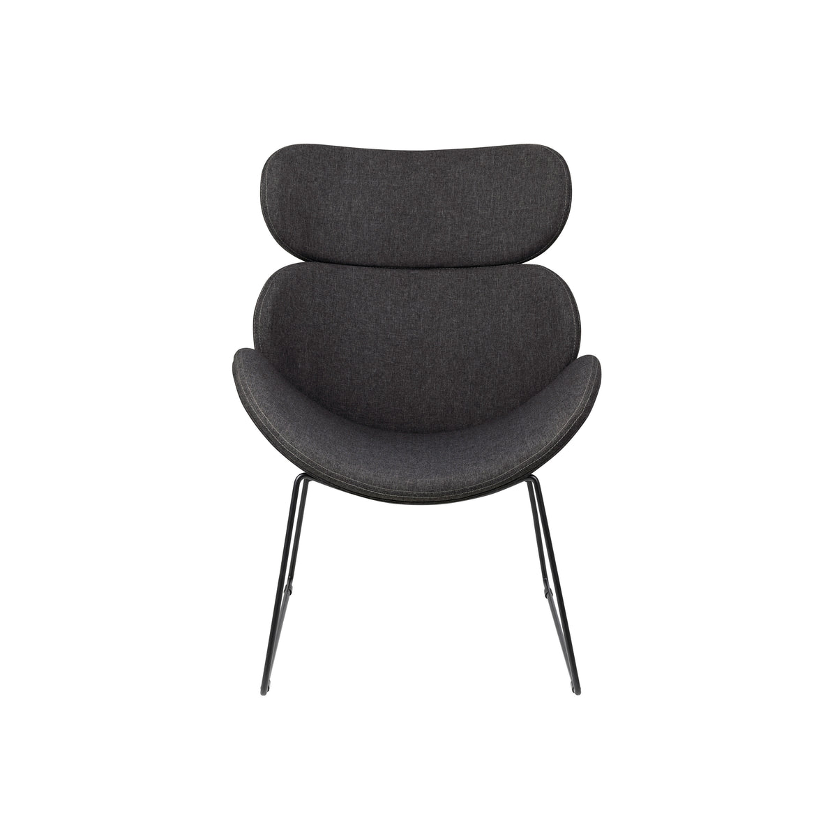 Poltrona Hanoi con struttura in metallo nero