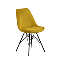 Sedia Lisbon in velluto a coste