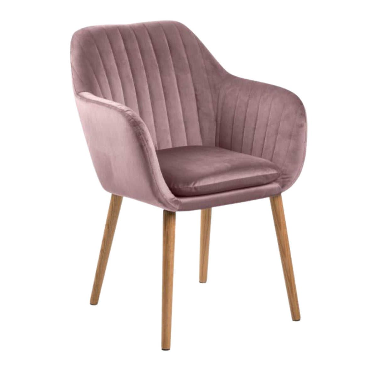 Sedia con braccioli Eris con gambe in legno