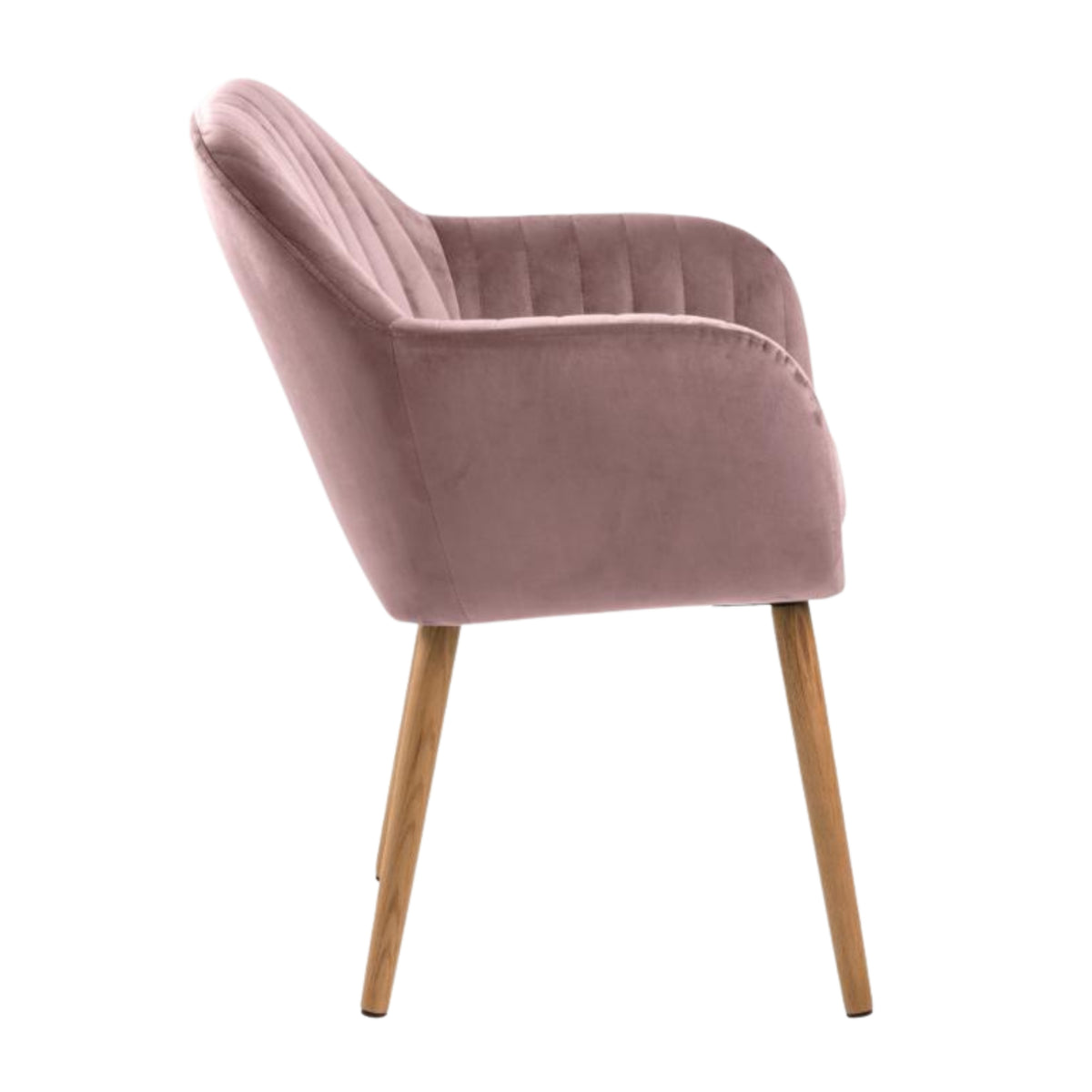 Sedia con braccioli Eris con gambe in legno