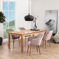 Sedia con braccioli Eris con gambe in legno