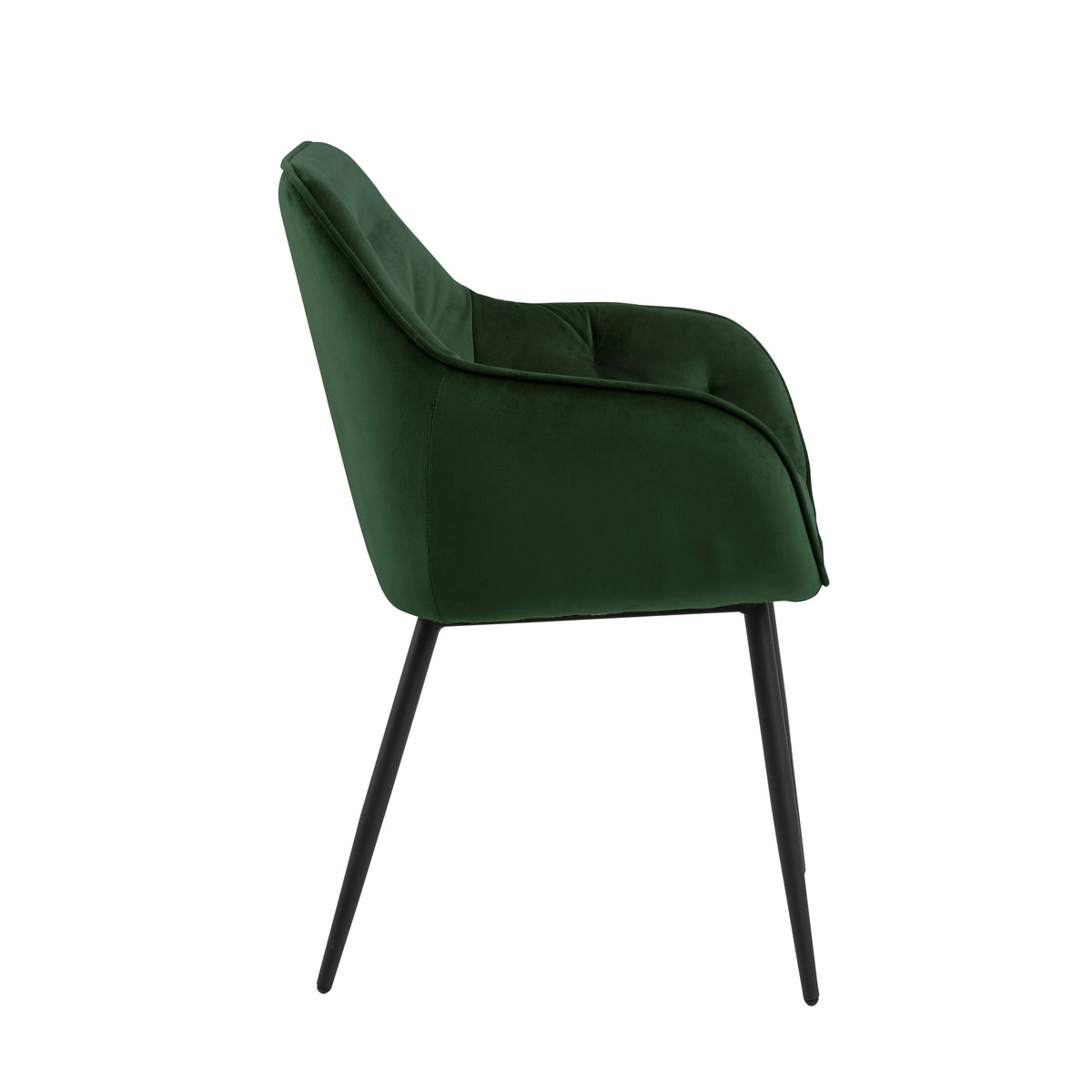 Sedia con braccioli Delia in velluto