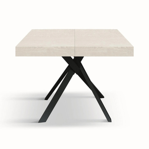 Tavolo allungabile MALMO con gambe incrociare 95x90 cm - 145x90 cm