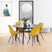 Sedia Lisbon in velluto a coste