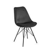 Sedia Lisbon in velluto