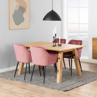 Sedia con braccioli Delia in velluto