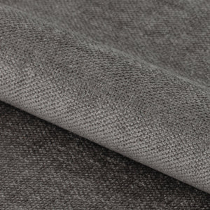 Dettaglio del tessuto grigio della sedia Brooke, con trama elegante e resistente per un design sofisticato.